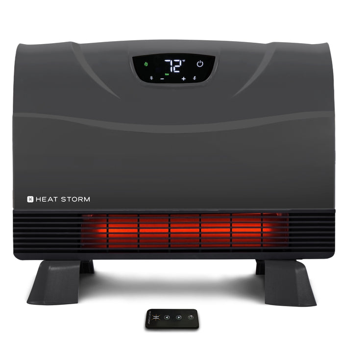Touch Screen - 1500 Watt ~ Infrared Space Heater ~ Floor or Wall Mounted ~ Gray