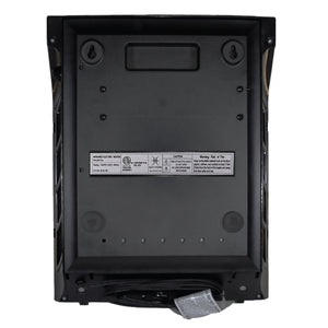 Back of heater, ETL icon/certified for the infrared 1000 watt wall/floor heater